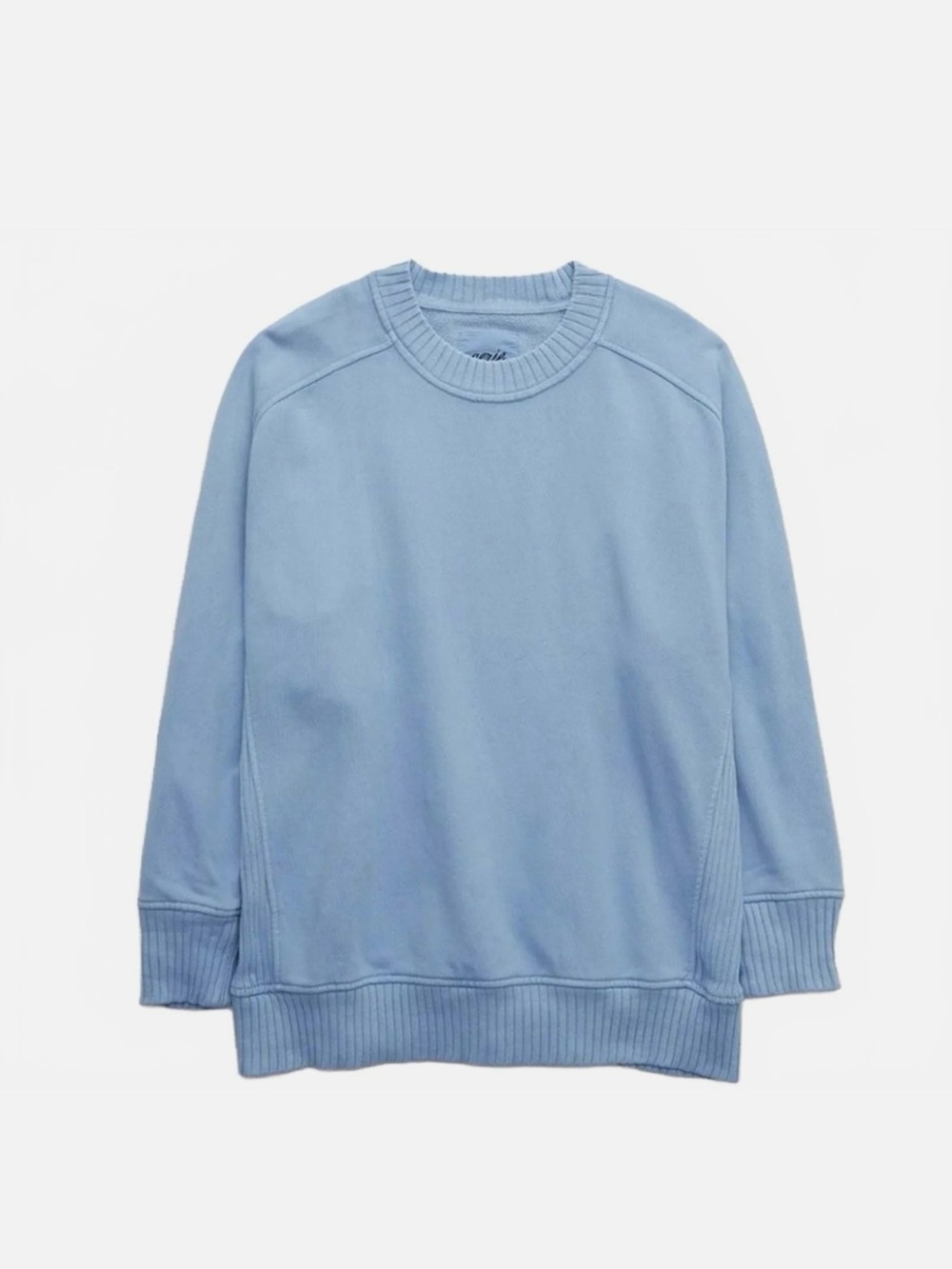 Aerie down to earth oversized crewneck sweatshirt baby blue